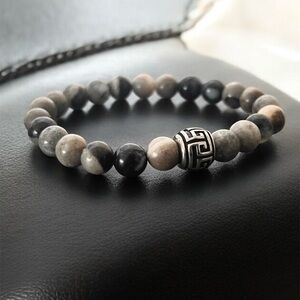 Meandros Bracelet (black amazonite)